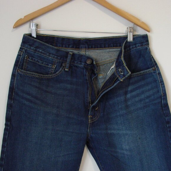 Levi's 505 Denim Jean Shorts Jorts Dark Wash Bermuda Size 34 - Picture 4 of 12